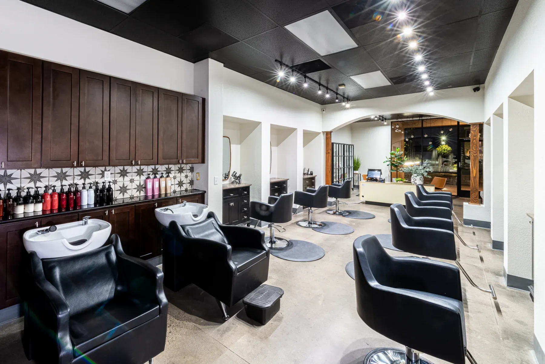 Studio One Hair Design salon interior in Fresno