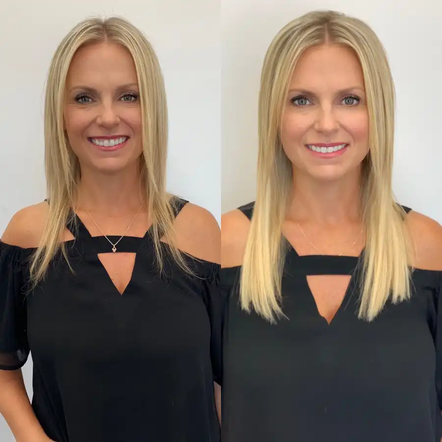 Hair extension transformation