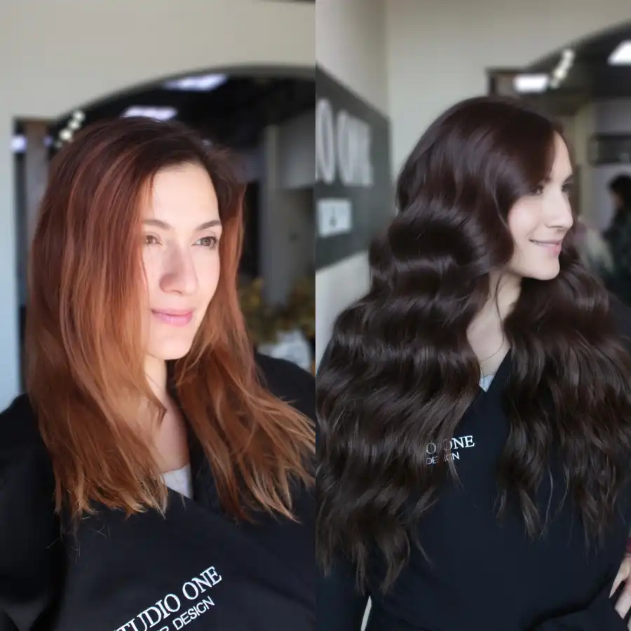 Hair extension transformation