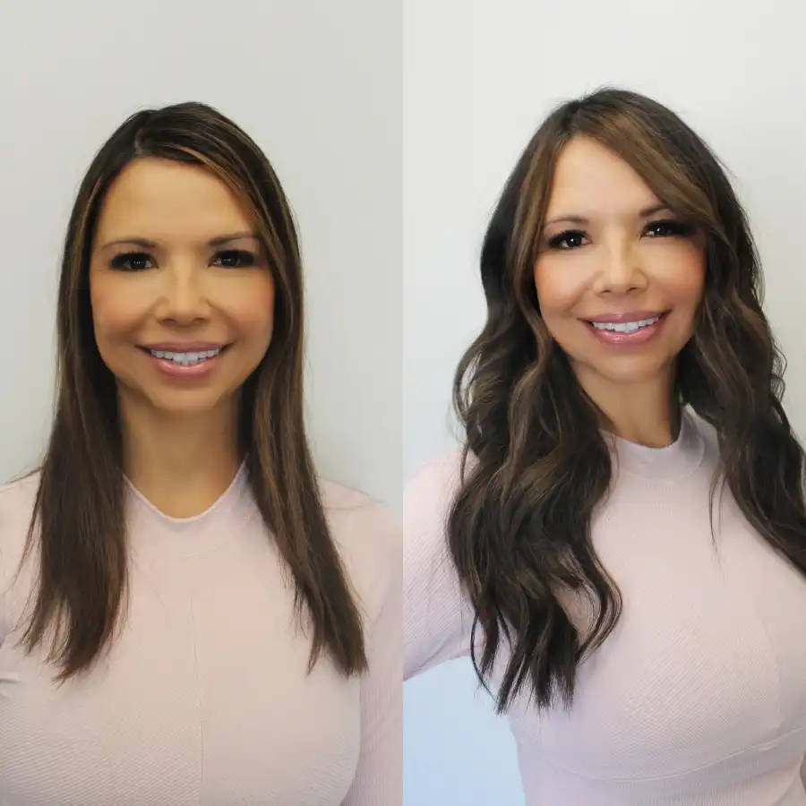 Hair extension transformation