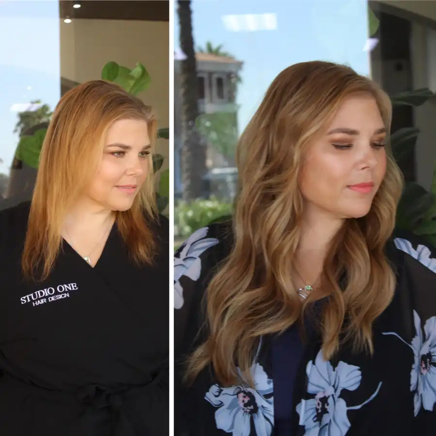 Hair extension transformation