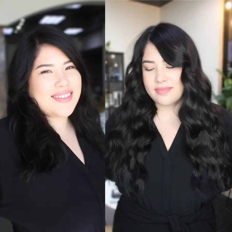 Hair extension transformation