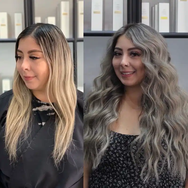 Keratin treatment before and after