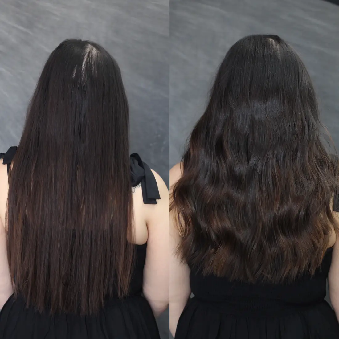 Beaded row hair extensions for fullness, Fresno salon